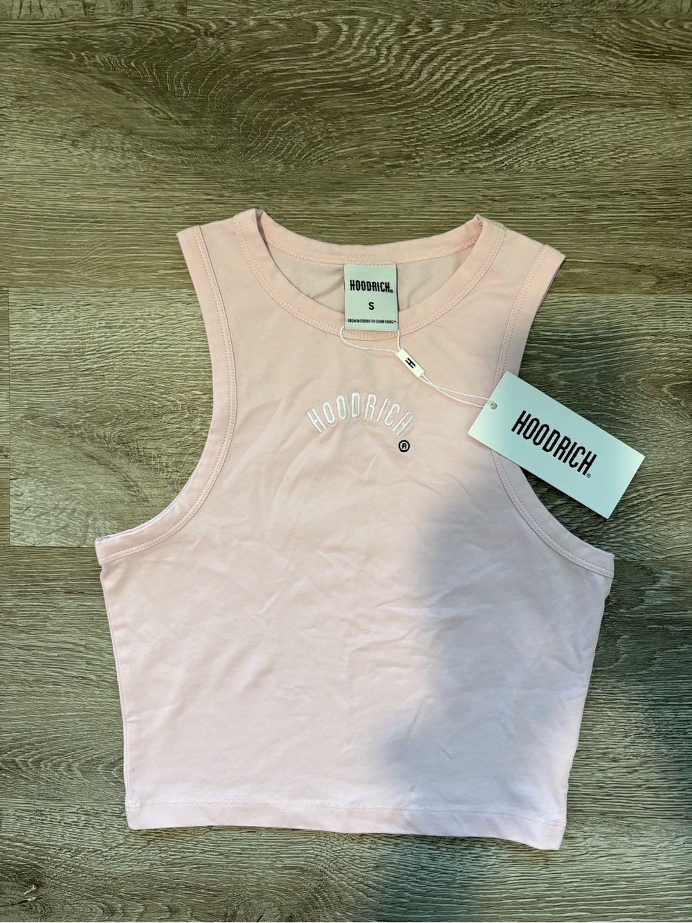 Hoodrich Pink Cropped Tank Top (Small)
